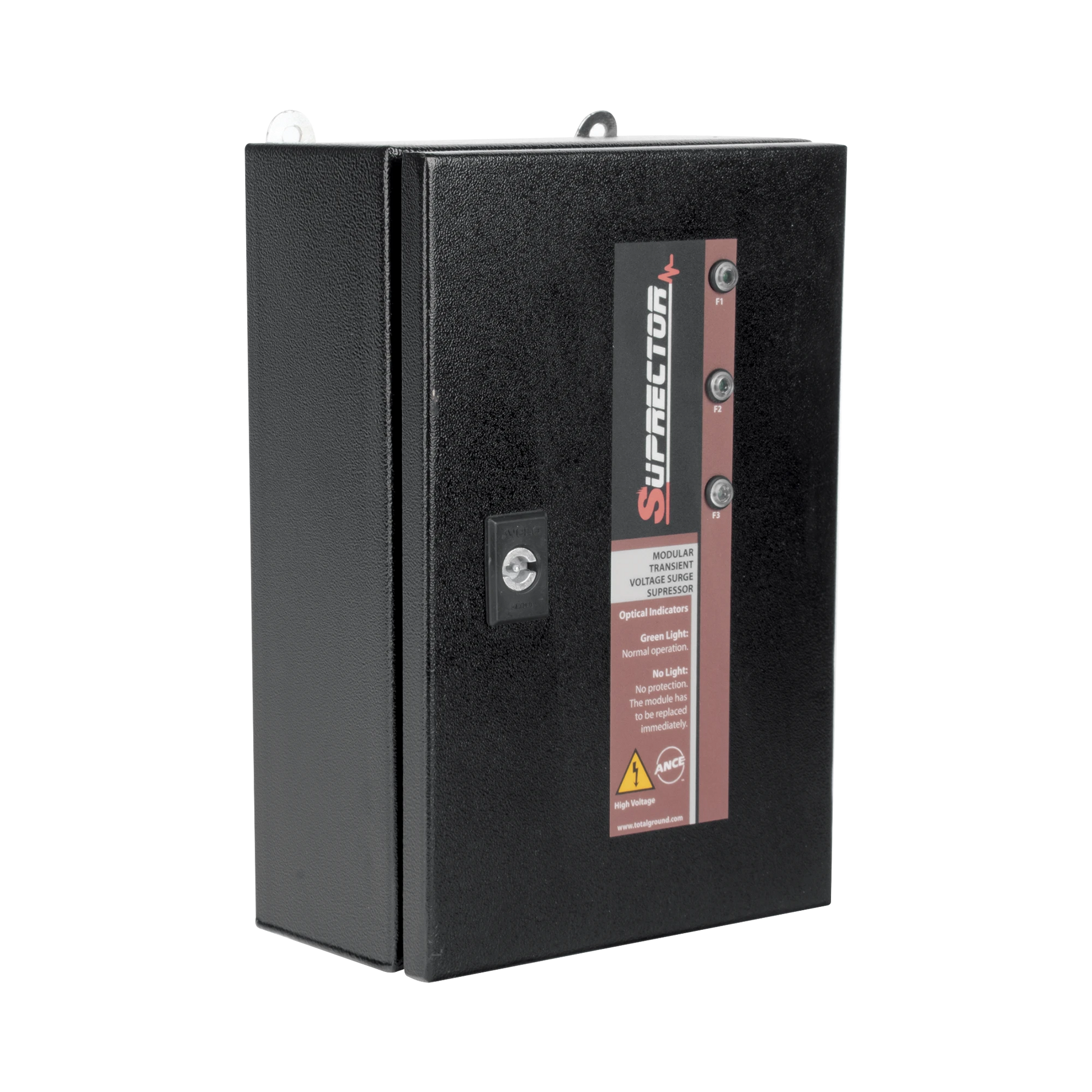 SUPRESOR DE PICO CLASE C CON VOLTAJE DE OPERACIÓN 127/220 VCA, 2 FASES, 200 KA-Protección contra Descargas-TOTAL GROUND-Bsai Seguridad & Controles