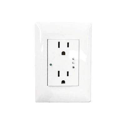 CONTACTO INTELIGENTE DE PARED DOBLE 120/220V, 20A, CON SUPRESOR DE PICOS TIPO A-Protección contra Descargas-TOTAL GROUND-Bsai Seguridad & Controles
