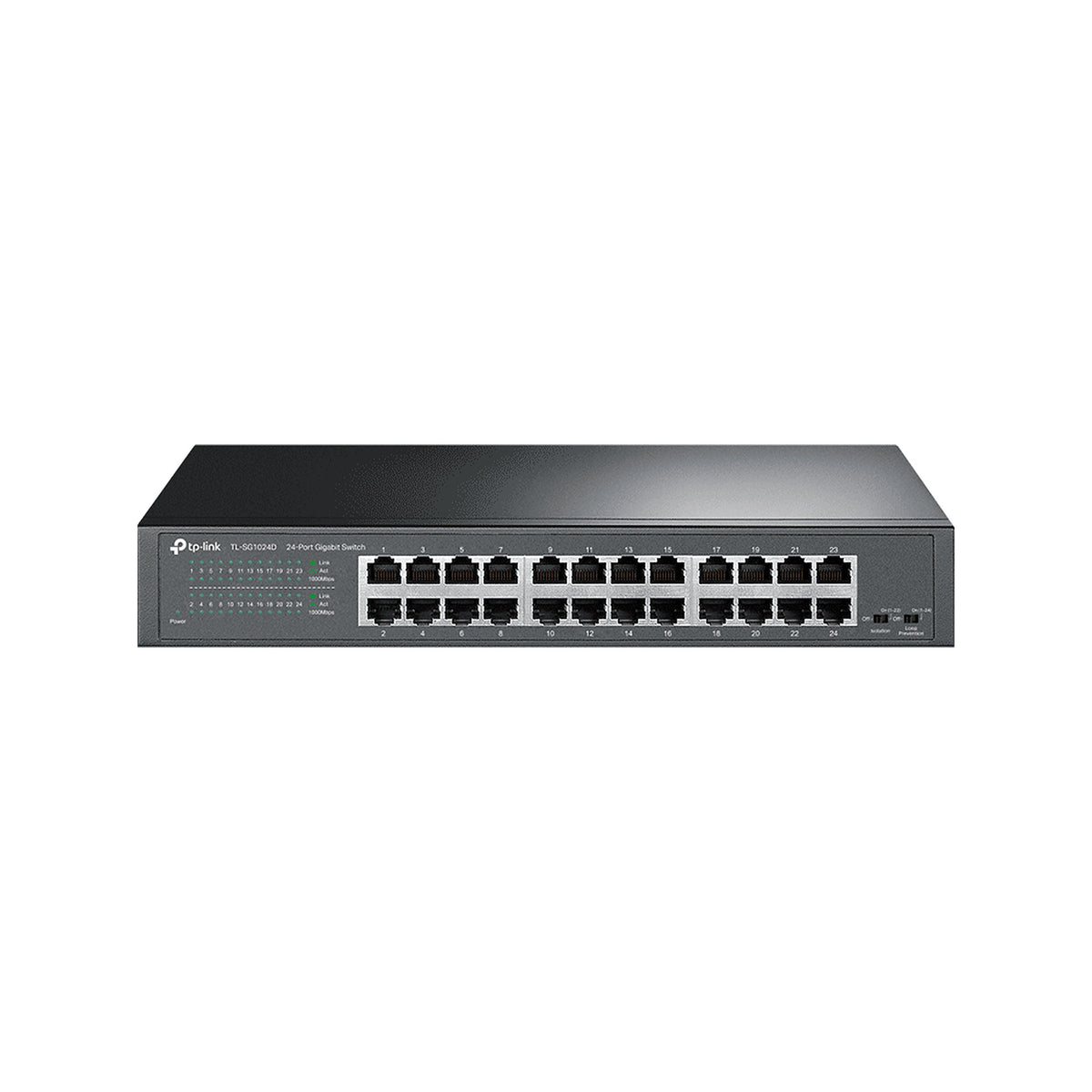TP-LINK TL-SG1024D - SWITCH GIGABIT NO ADMINISTRABLE DE 24 PUERTOS 10/100/1000 MBPS PARA ESCRITORIO/RACK [TPL3700016]