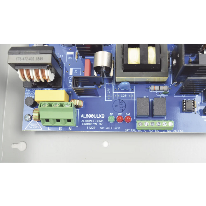 FUENTE DE PODER ALTRONIX DE 12/24 VCD @ 6 AMPER, CON CAPACIDAD DE RESPALDO, 1 SALIDA, CON VOLTAJE DE ENTRADA DE 115 VCA-Energía-ALTRONIX-AL-600-ULX-Bsai Seguridad & Controles