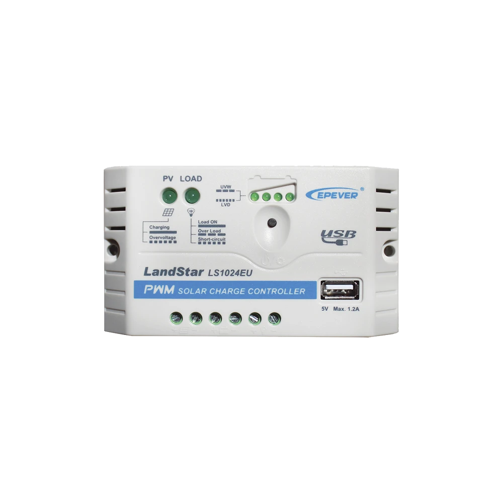 CONTROLADOR SOLAR PWM 12/24V 10 A, SALIDA USB-Controladores de Carga-EPEVER-Bsai Seguridad & Controles