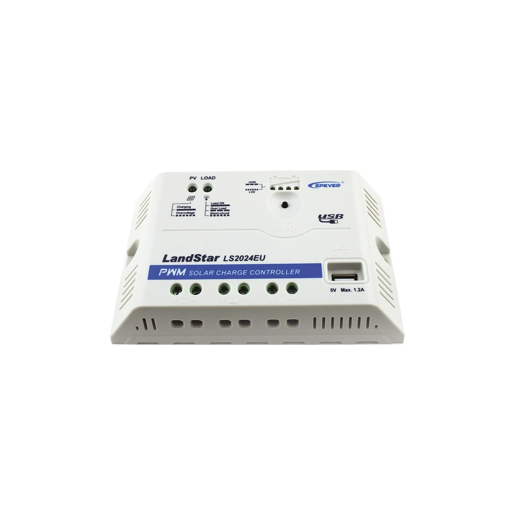 CONTROLADOR EPSOLAR PWM 12/24V 20 A, SALIDA USB-Controladores de Carga-EPEVER-Bsai Seguridad & Controles