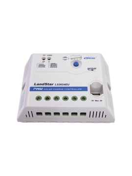 CONTROLADOR EPSOLAR PWM 12/24V 30 A, SALIDA USB