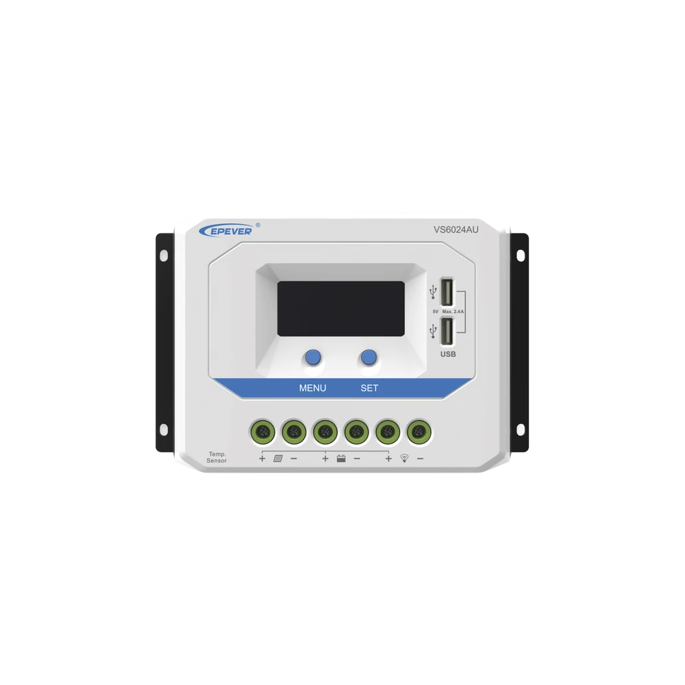 CONTROLADOR EPSOLAR PWM 12/24V 60 A, SALIDA USB-Controladores de Carga-EPEVER-Bsai Seguridad & Controles