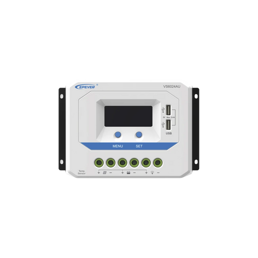 CONTROLADOR EPSOLAR PWM 12/24V 60 A, SALIDA USB-Controladores de Carga-EPEVER-VS-6024-AU-Bsai Seguridad & Controles