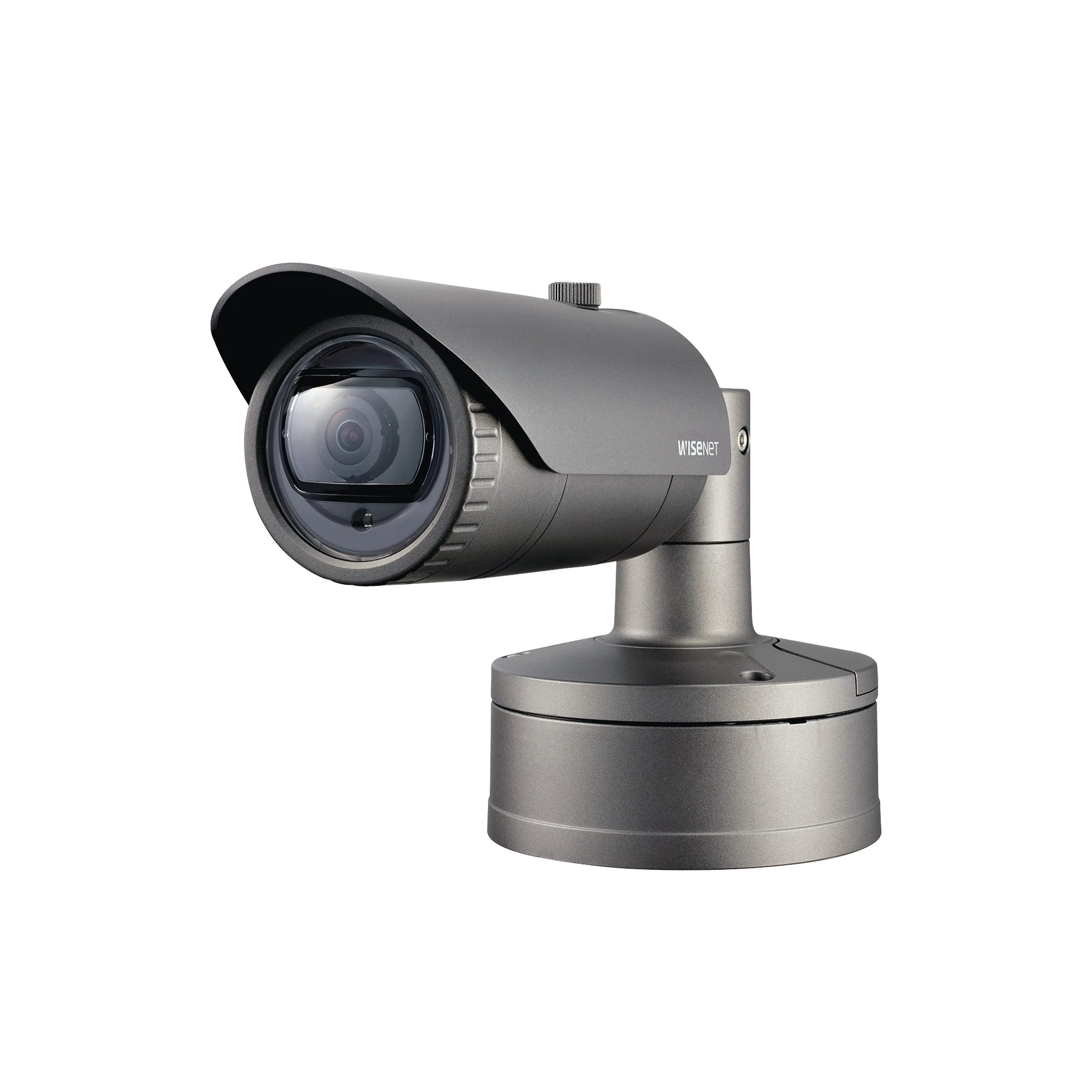 CÁMARA IP TIPO BALA 2MP LENTE FIJO 2.4 MM, IR 20M, H.265, H.264, WDR 150DB, HLC, DOBLE SD CARD, 12VDC/24VAC, POE, IP67, IK10, CONTEO DE PERSONAS-Cámaras IP-HANWHA TECHWIN WISENET-Bsai Seguridad & Controles