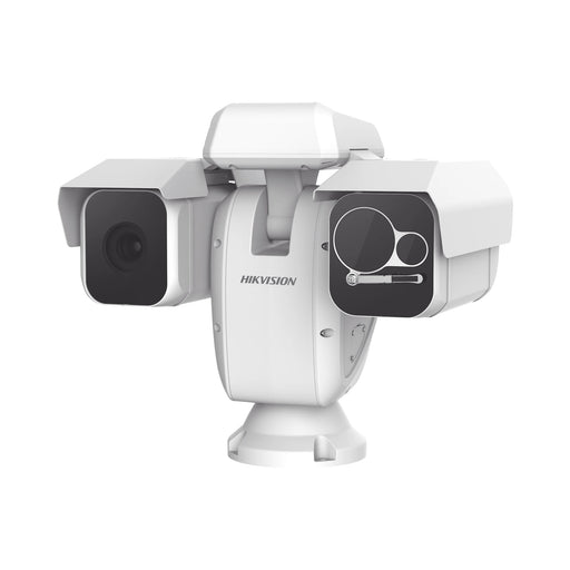 PTZ PUNTA DE POSTE IP DUAL / LENTE TÉRMICO 100 MM (640 X 512) / LENTE ÓPTICO 49X ZOOM (2 MP) / 500 MTS IR LASER / 24VCA-Cámaras IP-HIKVISION-DS-2TD6266-100C2L/V2-Bsai Seguridad & Controles