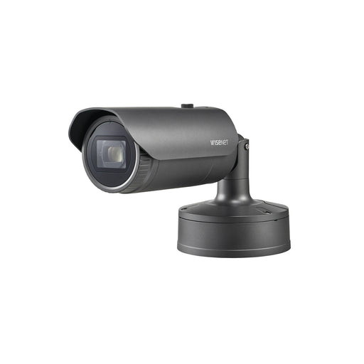 CAMARA IP TIPO BALA 2MP, LENTE VARIFOCAL 5.2 - 62.4 MM IR 70M, H.265/H.264, WDR 150DB, HLC, DOBLE SD CARD, POE/12VCD/24VCA, IP67, IK10-Cámaras IP-HANWHA TECHWIN WISENET-XNO-6120R-Bsai Seguridad & Controles