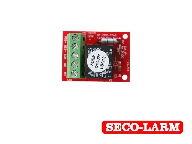 RELEVADOR MINI SR-2112-C7AQ SECO-LARM 1 PIEZA OPERA CON 12VCD 35MA / 24VCD 40MA SOPORTA HASTA 40AMP-Acceso-SECO-LARM-Bsai Seguridad & Controles