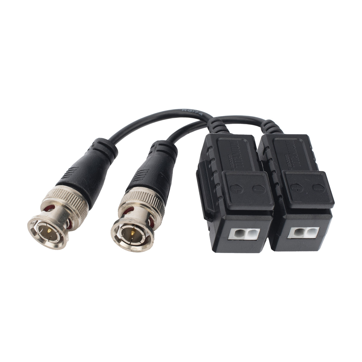 KIT DE TRANSCEPTORES PASIVOS (BALUNS) / TRANSMISIÓN 4K / DISTANCIA 250 M (820.2 FT) / PROTECCIÓN TVS / INMUNIDAD 60 DB / CONECTORES COBRE / HD-TVI CVI AHD CVBS [TT-101-F-TURBO]