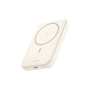 POWER BANK MAGSAFE DE 10000MAH | 20W | CARGA INALÁMBRICA Y POR CABLE USB-C | SISTEMA DE PROTECCIÓN INTELIGENTE | TECNOLOGÍA DE CARGA RÁPIDA | ULTRA DELGADO | ULTRA LIGERO | COMPATIBLE CON IPHONE 15/14/13/12 | COLOR BEIGE.