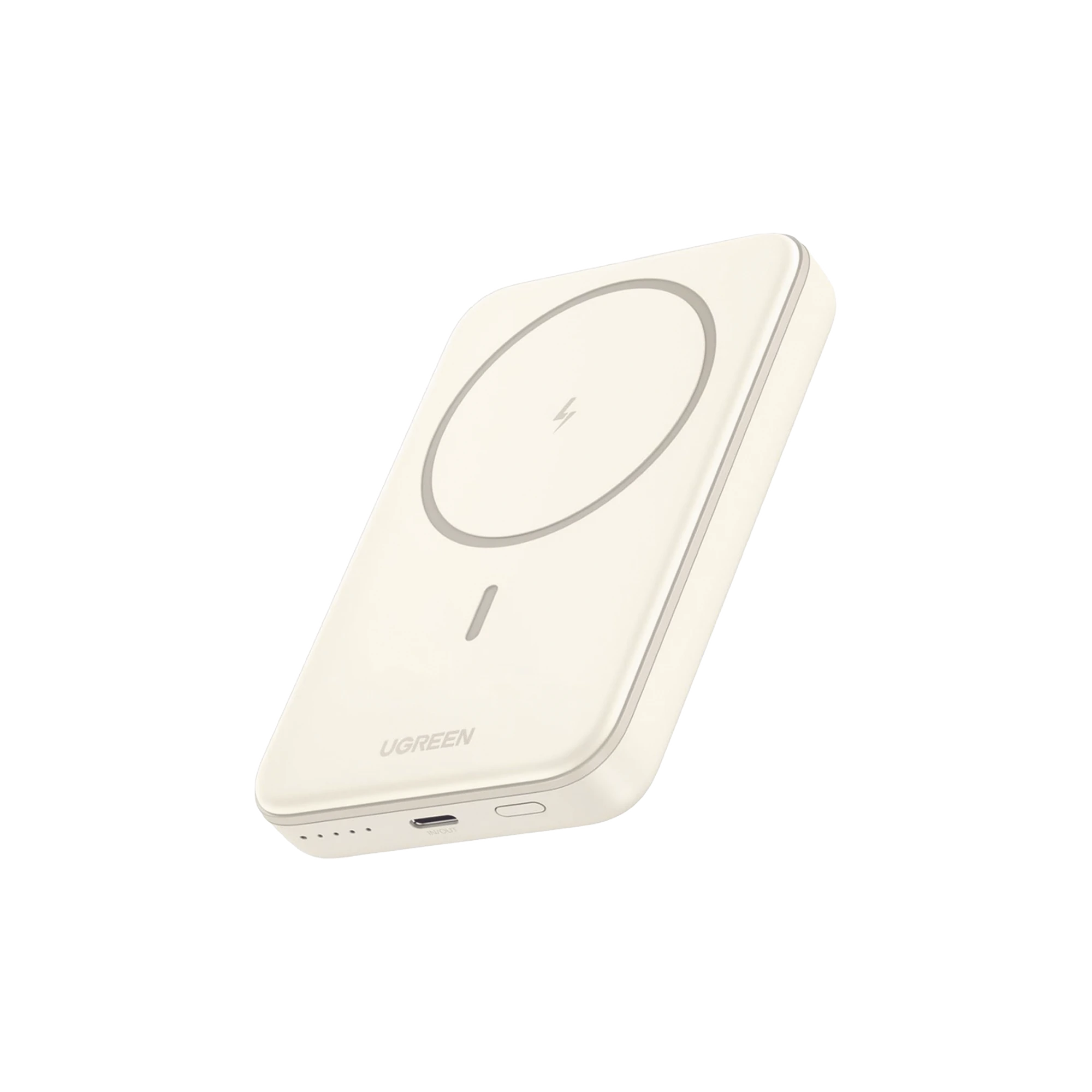 POWER BANK MAGSAFE DE 10000MAH | 20W | CARGA INALÁMBRICA Y POR CABLE USB-C | SISTEMA DE PROTECCIÓN INTELIGENTE | TECNOLOGÍA DE CARGA RÁPIDA | ULTRA DELGADO | ULTRA LIGERO | COMPATIBLE CON IPHONE 15/14/13/12 | COLOR BEIGE.