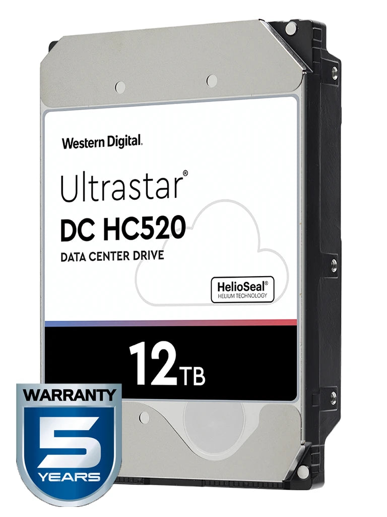 WESTERN HUH721212ALE604 - DISCO DURO DE 12 TB / SERIE ULTRASTAR / RECOMENDADO PARA SERVIDORES / VIDEOVIGILANCIA / SIN LIMITE DE BAHIAS / 7200RPM / SATA 3 / 6GBS / 256MB-Discos Duros-WESTERN DIGITAL-Bsai Seguridad & Controles