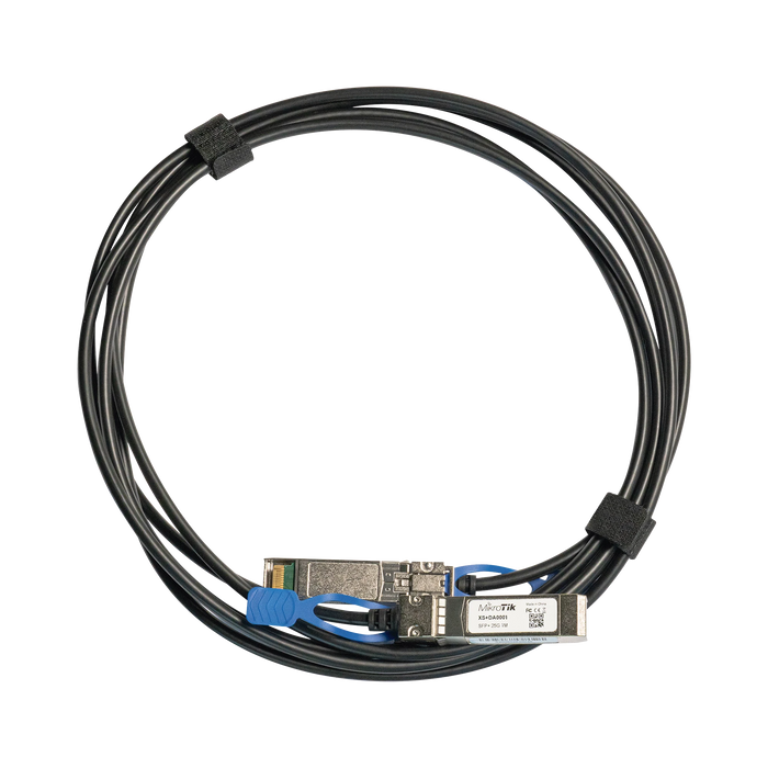 (XS+DA0001) CABLE DE CONEXIÓN DIRECTA 1 METRO SFP/SFP+/SFP28 1G/10G/25G-Networking-MIKROTIK-XS+DA0001-Bsai Seguridad & Controles