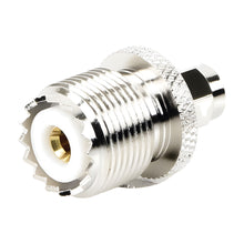 ADAPTADOR COAXIAL EN LÍNEA / SMA MACHO A UHF HEMBRA (SO-239) / CUERPO BRONCE NIQUELADO / CONTACTO ORO / AISLANTE TEFLÓN [RSA-3457]