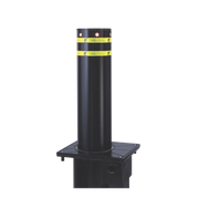 PILONA O BOLARDO NEUMÁTICO / 100% ACERO, PINTURA NEGRA PARA EXTERIOR / ALTA VELOCIDAD / 275MM DIÁMETRO-Bolardos-ACCESSPRO-Bsai Seguridad & Controles