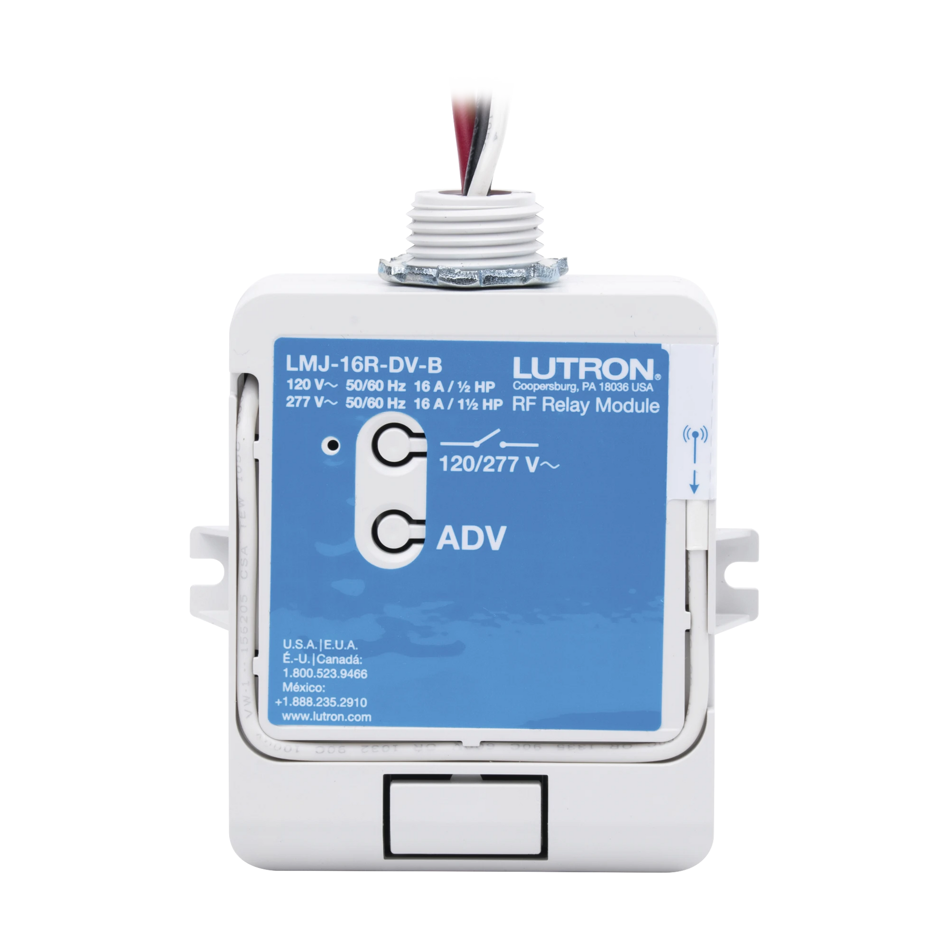 (RADIORA2) RELAY CONTROL DE ILUMINACIÓN, CARGA 16A, 120/277V, COMPATIBLE CON RADIORA2, RA2SELECT Y RR3.-Automatización - Casa Inteligente-LUTRON ELECTRONICS-Bsai Seguridad & Controles