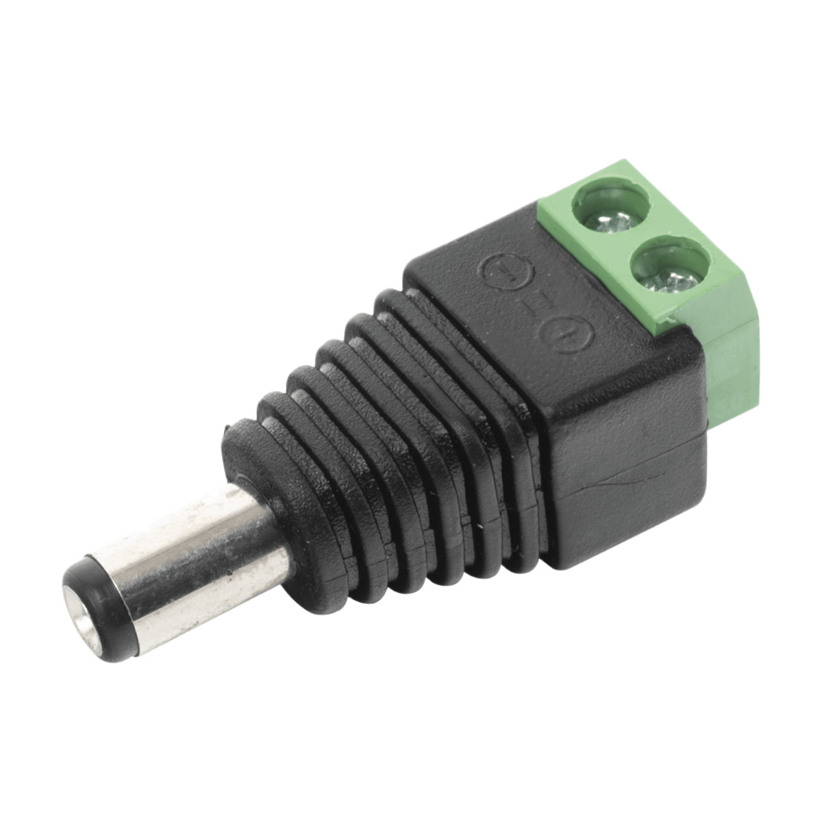 ADAPTADOR DE ALIMENTACIÓN DC / CONECTOR JACK MACHO 3.5 MM / TERMINALES DE TORNILLO / 12 VCC POLARIZADO / PARA CCTV [JR-52]
