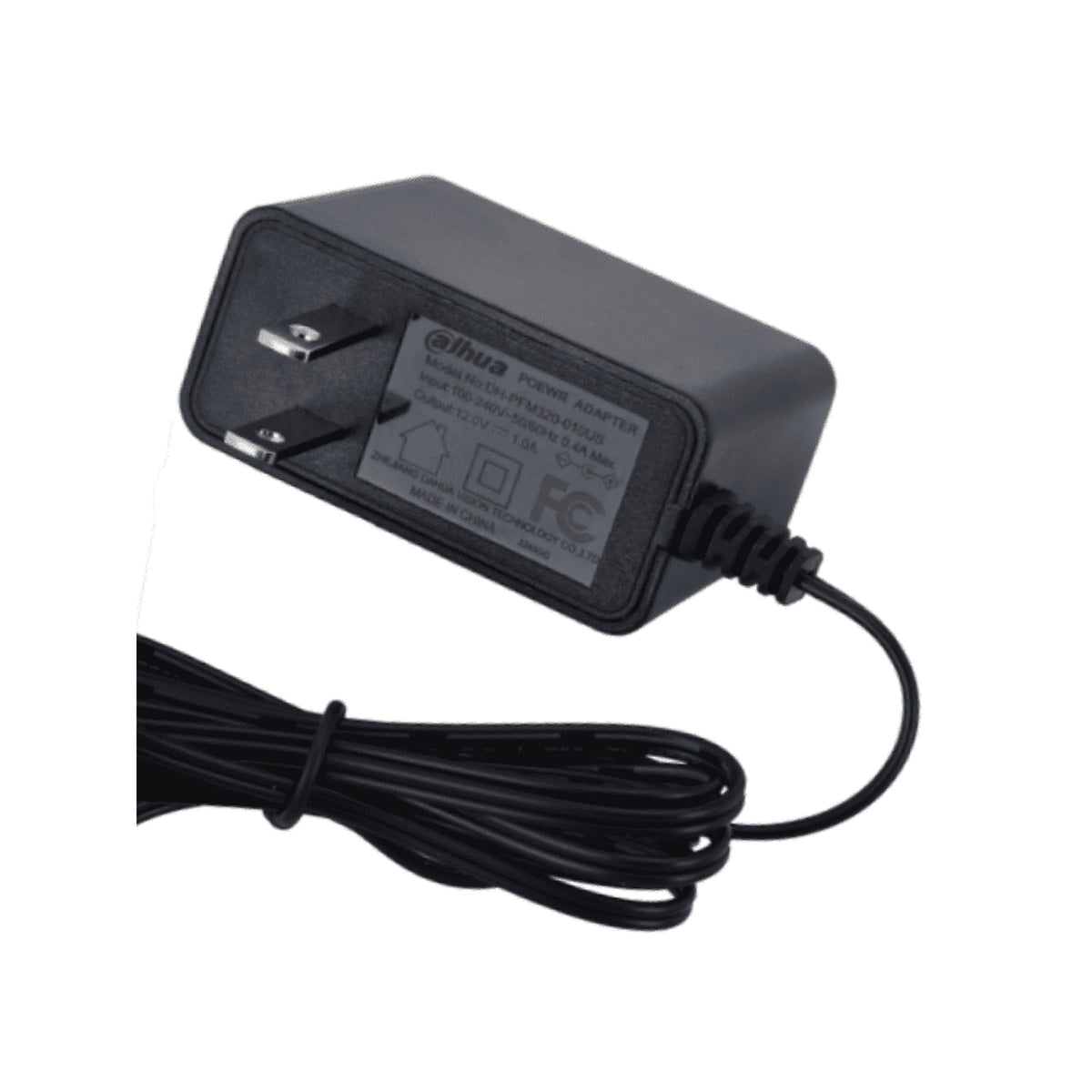 DAHUA PFM320-010US - FUENTE DE PODER DE 12 VCC 1 AMPER/ FCC, EN6236B/ ENTRADA DE 100-240 VAC/ PROTECCIÓN DE SOBRE CORRIENTE Y VOLTAJE/ CABLE DE 1.5 MTS/ ESPECIAL PARA CAMARAS DE CCTV/ #LONUEVO [DHT2290008]