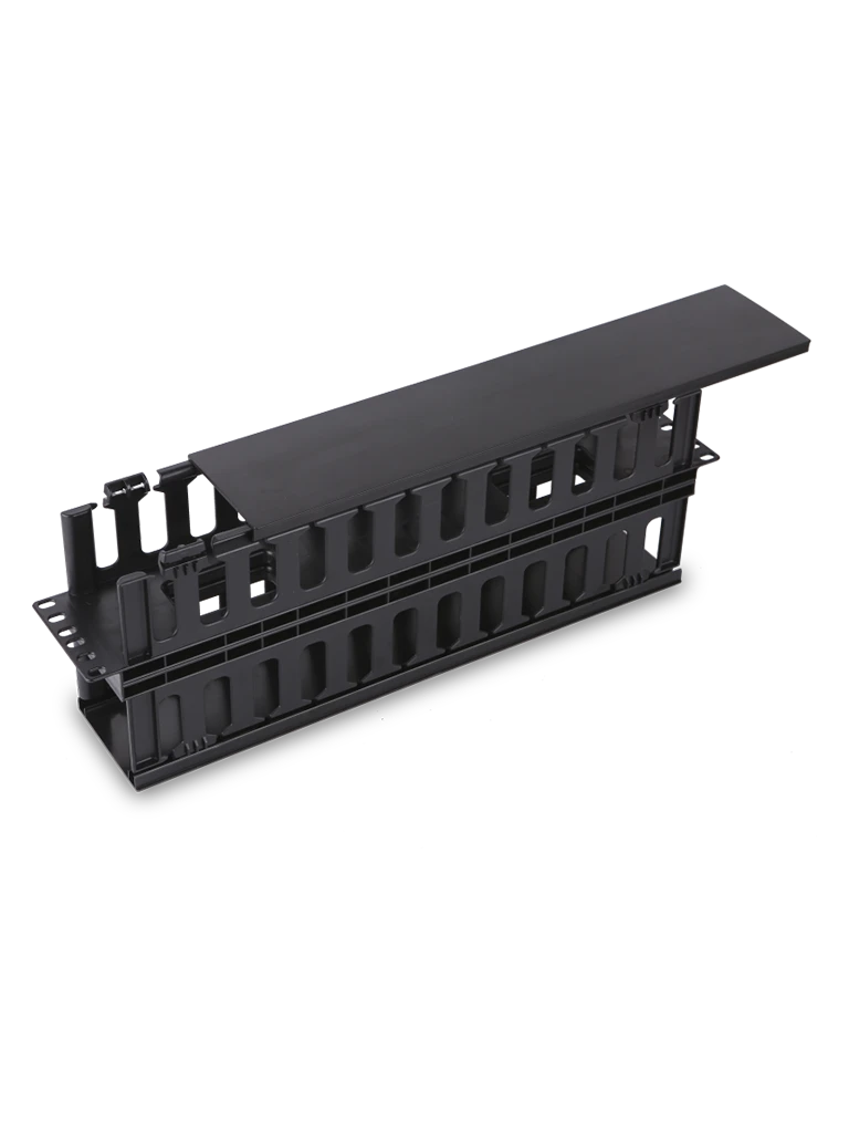 SAXXON J60610 - ORGANIZADOR DE CABLE HORIZONTAL PARA RACK / DOBLE LADO / PLASTICO / 2U-Organizadores-SAXXON-Bsai Seguridad & Controles