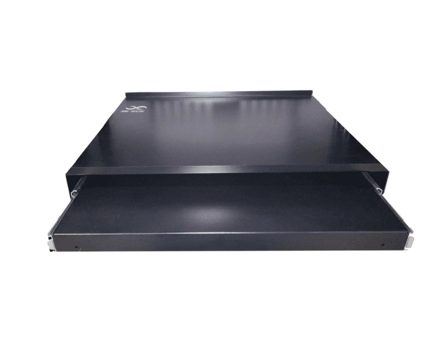 SBETECH CDES1910R - CHAROLA DESLIZABLE PARA RACK / 19" (48.26 CM) X10" (25.4 CM)/ PARA TECLADO / COLOR NEGRO /SOPORTA 30 KG / 35.0 CM DE PROFUNDIDAD /44.1 CM DE ANCHO / PROFUNDIDAD DESLIZABLE DE 25.0 CM / 2UR-Charolas-SBE TECH-Bsai Seguridad & Controles