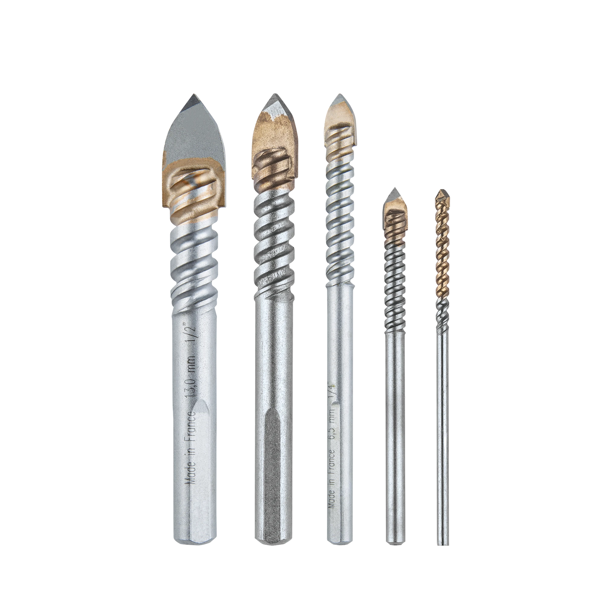 JUEGO DE 5 BROCAS PARA VIDRIO DE 1/8"-3/16"-1/4"-3/8"-1/2"-Herramientas-MAKITA-Bsai Seguridad & Controles