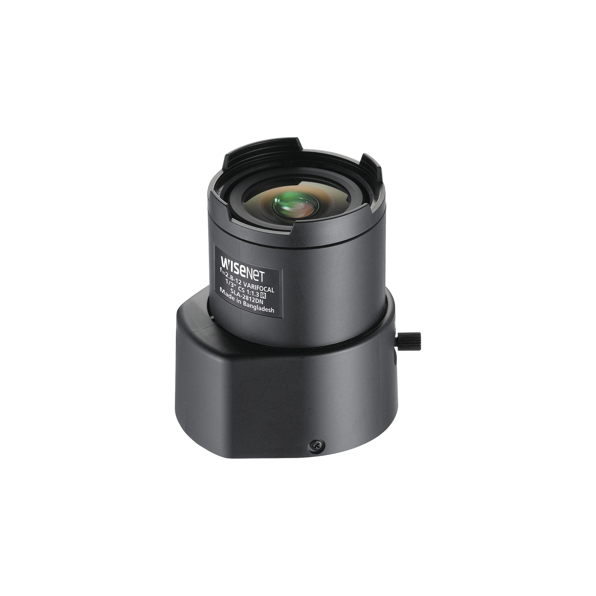 LENTE VARIFOCAL 2.8-12MM, IRIS AUT/DC, DÍA/NOCHE, ASFÉRICA, 1/3-Accesorios Videovigilancia-HANWHA TECHWIN WISENET-Bsai Seguridad & Controles