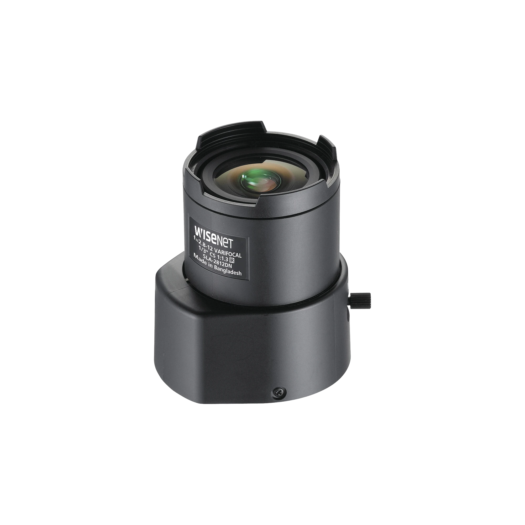 LENTE VARIFOCAL 2.8-12MM, IRIS AUT/DC, DÍA/NOCHE, ASFÉRICA, 1/3-Accesorios Videovigilancia-HANWHA TECHWIN WISENET-Bsai Seguridad & Controles