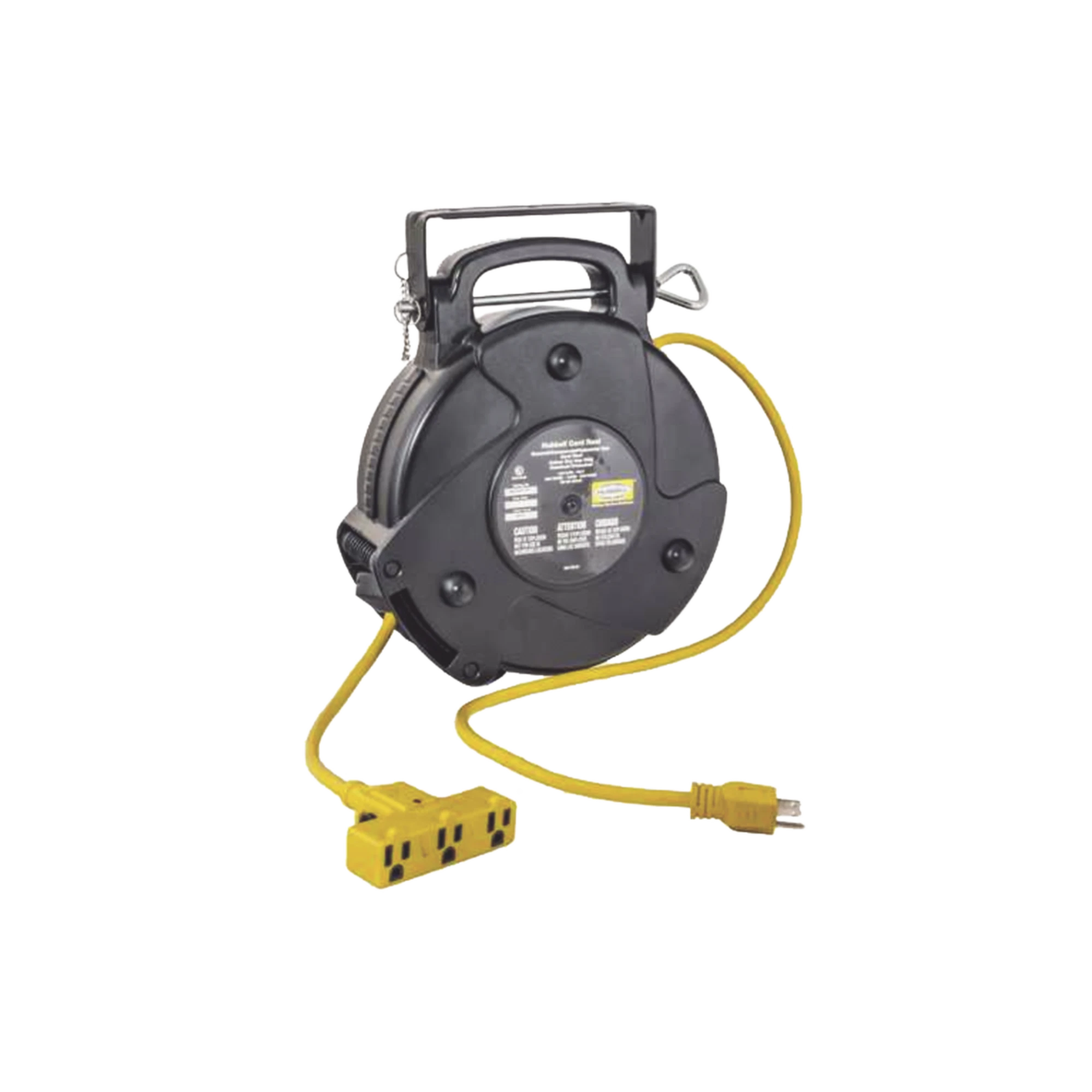 CARRETE DE CABLE COMERCIAL (12/3 RUDO), PARA 125 V CA, 12.2 M DE LONGITUD CON SALIDA TRIPLE DE 15 A.-Herramientas-HUBBELL-Bsai Seguridad & Controles