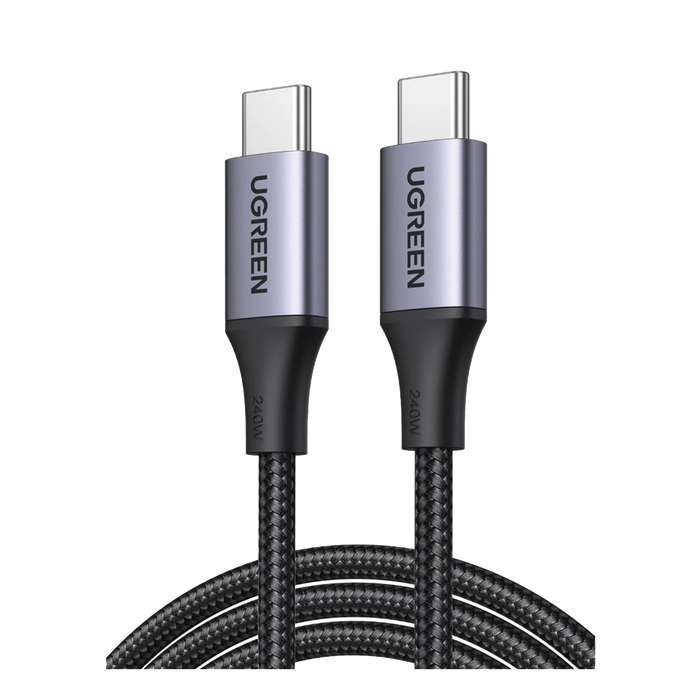 CABLE USB-C A USB-C | 2 METROS | POTENCIA DE CARGA 240W | 48V/5A | PD3.1 /3.0 | 480 MBPS | CHIP E-MARKET | CARCASA DE ALUMINIO | NYLON TRENZADO | 2 AÑOS DE GARANTÍA-PC y Smartphones-UGREEN-Bsai Seguridad & Controles