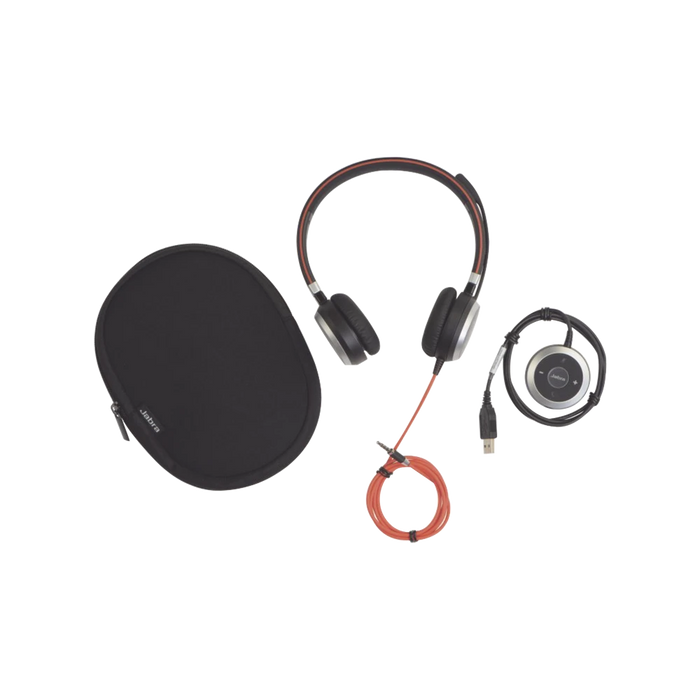 JABRA EVOLVE 40 DUO CON CONEXIÓN USB / 3.5 MM, INDICADOR DE OCUPADO Y CANCELACIÓN DE RUIDO PASIVA (6399-823-109)-VoIP y Telefonía IP-JABRA-Bsai Seguridad & Controles