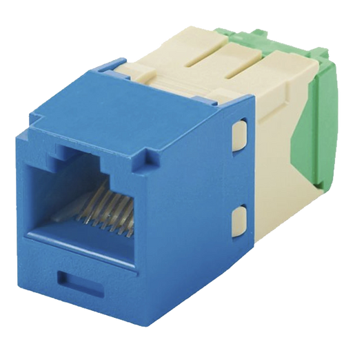 CONECTOR JACK RJ45 ESTILO TG, MINI-COM, CATEGORÍA 6, DE 8 POSICIONES Y 8 CABLES DE CALIBRE 28/30 AWG, COLOR AZUL-Cableado-PANDUIT-CJT688TGBU-Bsai Seguridad & Controles