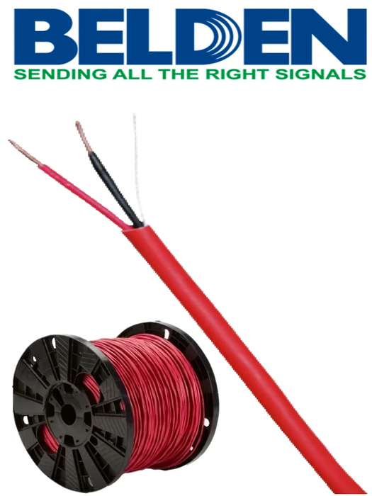 BELDEN 5320UL0021000 - BOBINA DE CABLE PARA SISTEMAS DE DETECCION DE INCENDIO / 2 CONDUCTORES / CALIBRE 18 / SIN BLINDAR / ROJO / 305 MTS-Incendio-BELDEN-TVD416026-Bsai Seguridad & Controles