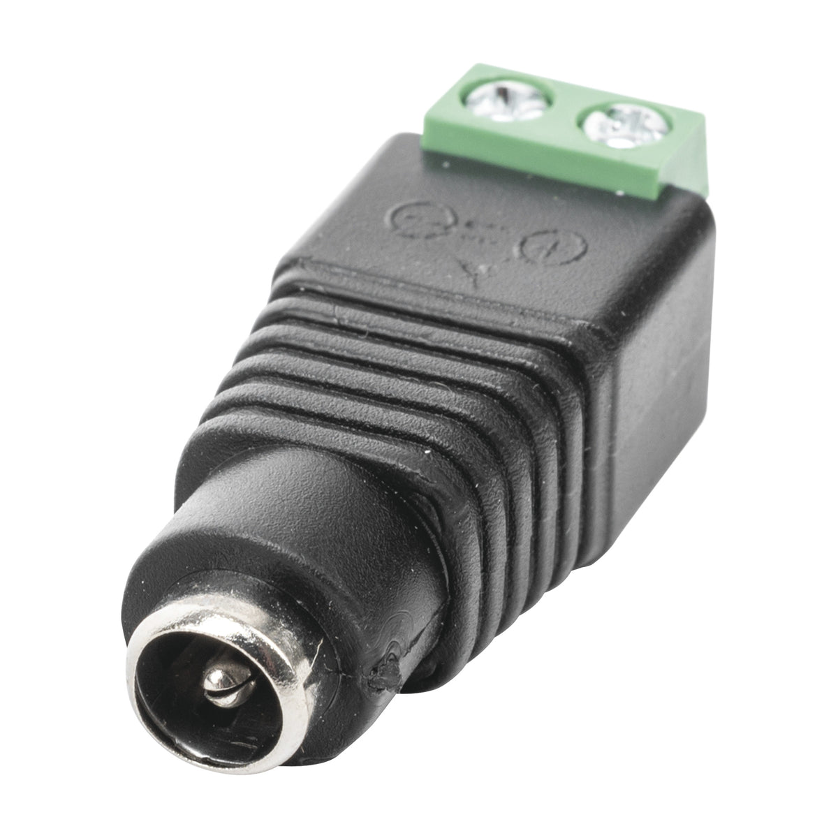 ADAPTADOR DE ALIMENTACIÓN DC / JACK HEMBRA 3.5 MM / TERMINALES TORNILLO / POLARIZADO 12 VCC / PIN COBRE 2.1 MM / CALIBRE 18 AWG [JR-53]