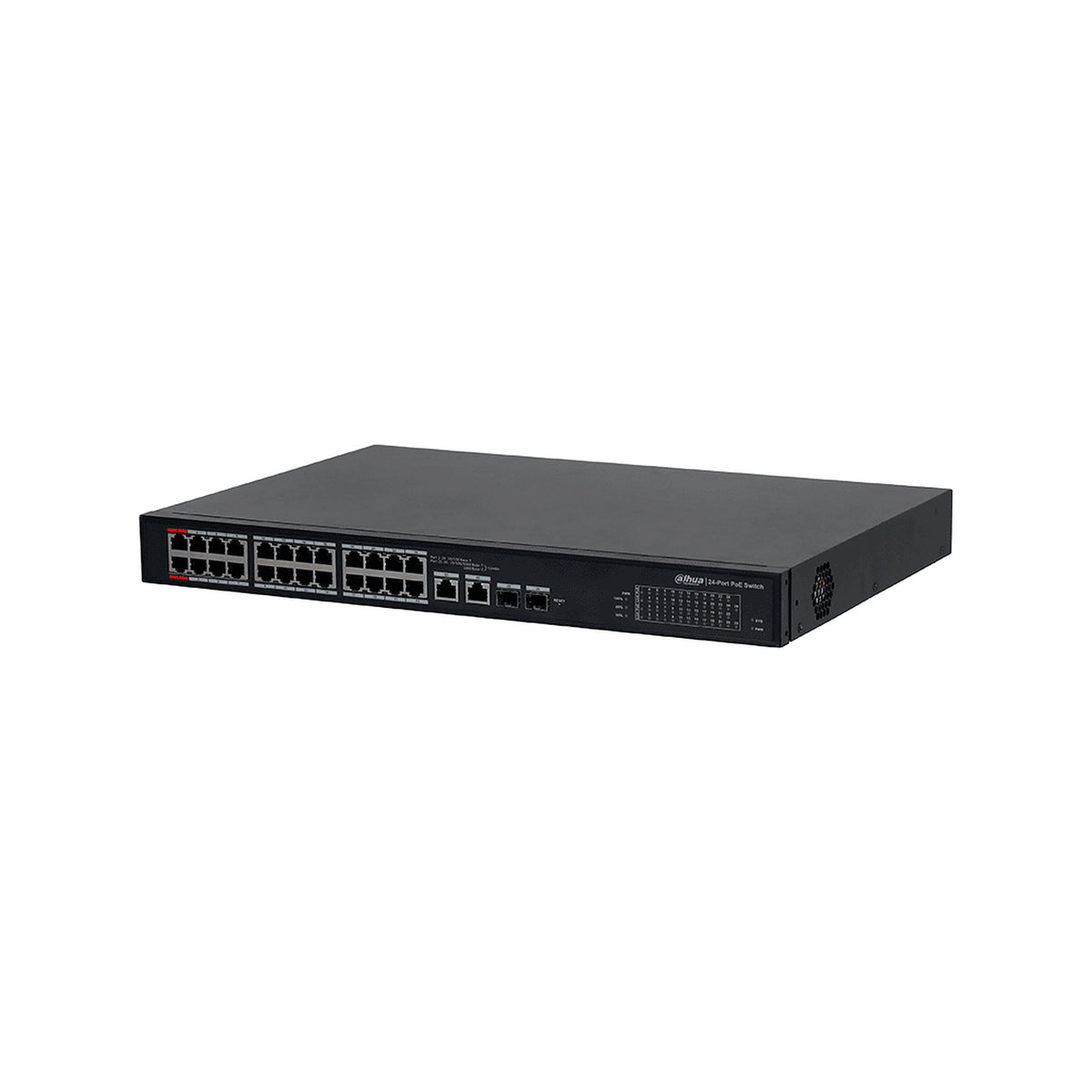 DAHUA DH-S4101-24ET2GF-360-C SWITCH ADMINISTRADO EN LA NUBE DE 26 PUERTOS/ 24 PUERTOS POE/ LARGA DISTANCIA DE 250 M/ POE WATCHDOG / 10/100 MBPS/ POE 2.0/ 8.8 GBPS [DHT3720026]