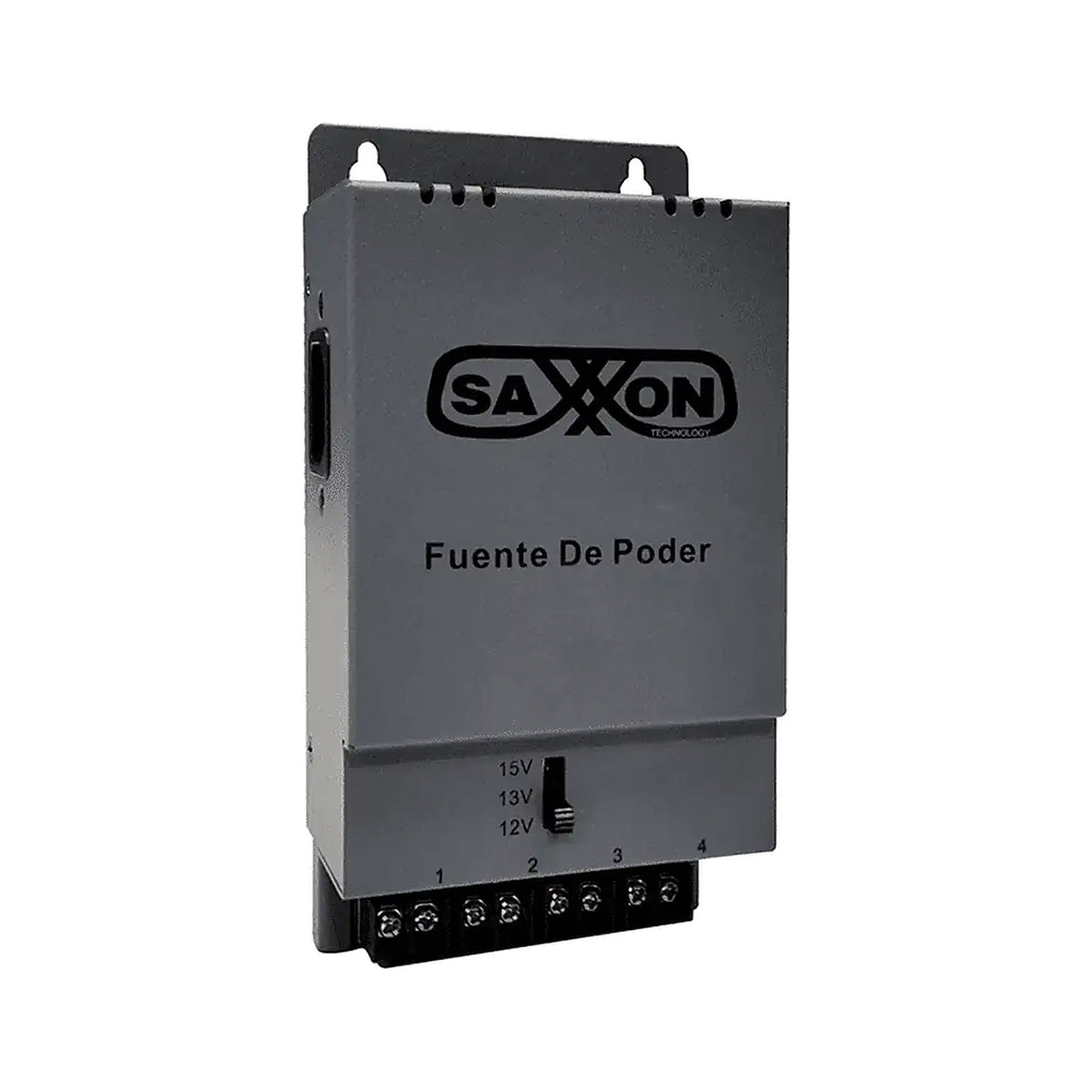 SAXXON ENERGIA PSU1205A - FUENTE DE PODER REGULABLE METÁLICA/ CONEXIÓN DE HASTA 4 CANALES/ VOLTAJE DE AJUSTE 12V 13V O 15V CC/ SALIDA DE HASTA 5 AMP EN LOS 4 CANALES/ INSTALACIÓN EN PARED [SXN2280003]