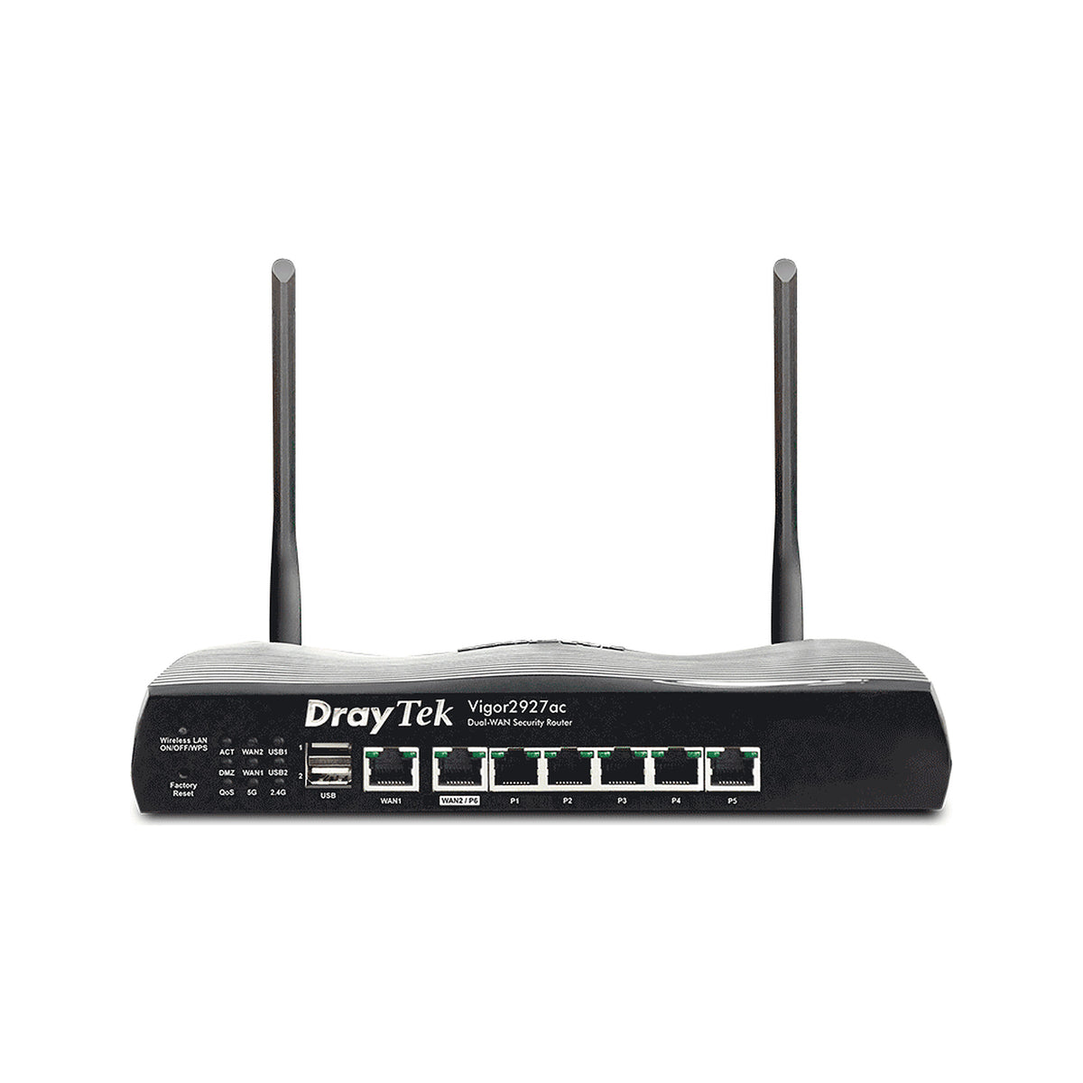 DRAYTEK VIGOR2927AC- RUTEADOR INALAMBRICO MULTI WAN/ 1 PUERTOS WAN GE RJ45/ 1 PUERTO INTERCAMBIABLE LAN & WAN/ 5 PUERTOS LAN GE/ 50 VPN/ 2 PUERTOS USB/ WIFI AC HASTA 1733 MBPS [DRY1790002]