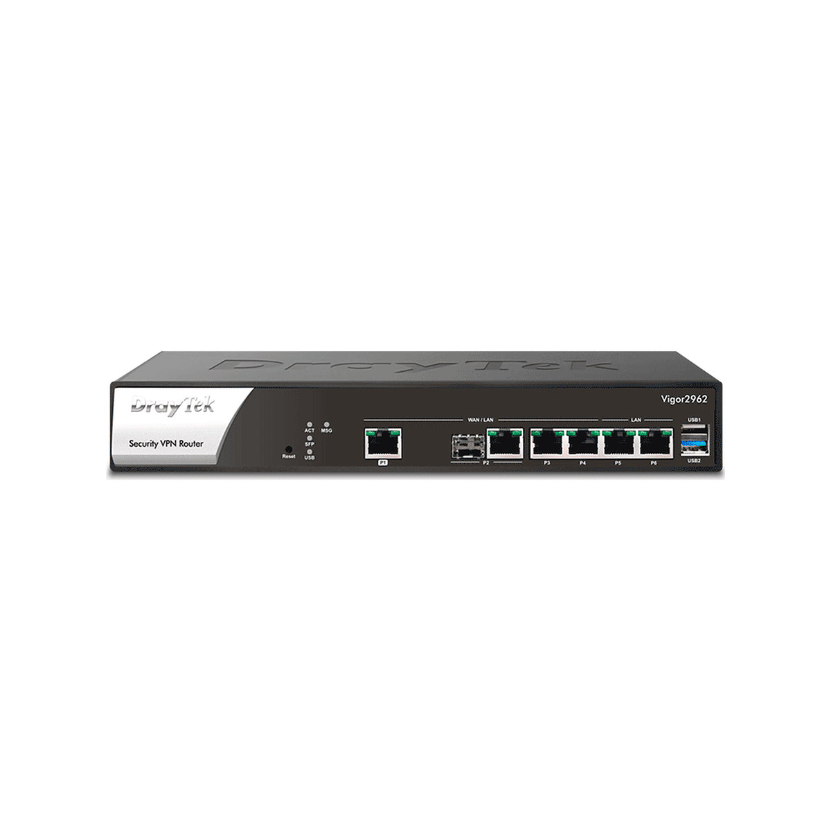 DRAYTEK VIGOR2962- RUTEADOR MULTI-WAN BALANCEADOR DE CARGAS/ IDEAL PARA PYMES/ HASTA 200 TÚNELES VPN/ 1 PUERTO WAN 2.5GB/ 1 PUERTO COMBO SFP & RJ45 WAN/ 2 PUERTOS INTERCAMBIABLES LAN & WAN GE/ 2 PUERTOS FIJOS LAN RJ45 GE/ FILTRADO DE [DRY1780004]