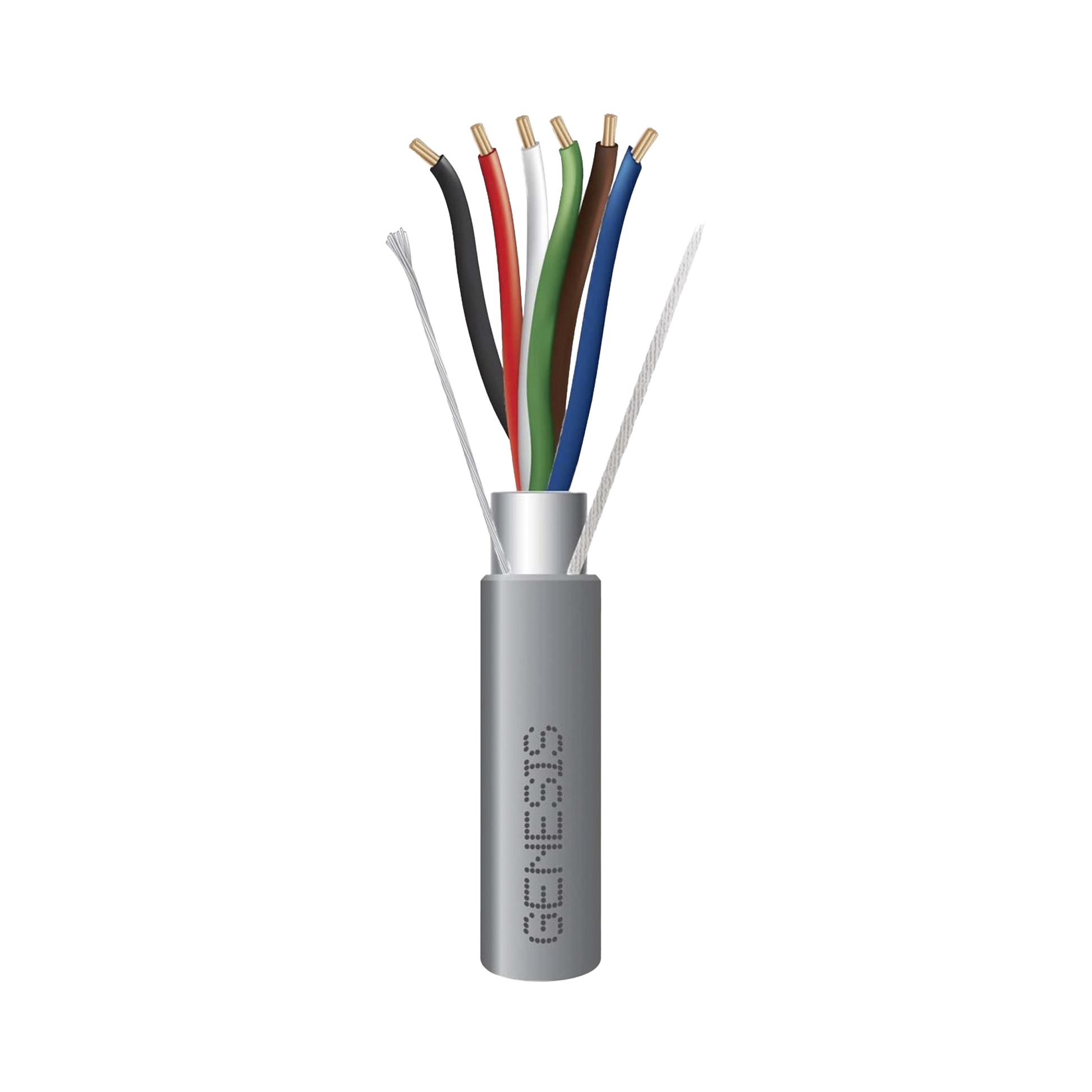 BOBINA DE 305 METROS DE CABLE 6 X 22 AWG / BLINDADO / PLENUM DE COLOR GRIS / APLICACIONES DE AUDIO, SEGURIDAD Y CONTROL-Accesorios-GENESIS-Bsai Seguridad & Controles