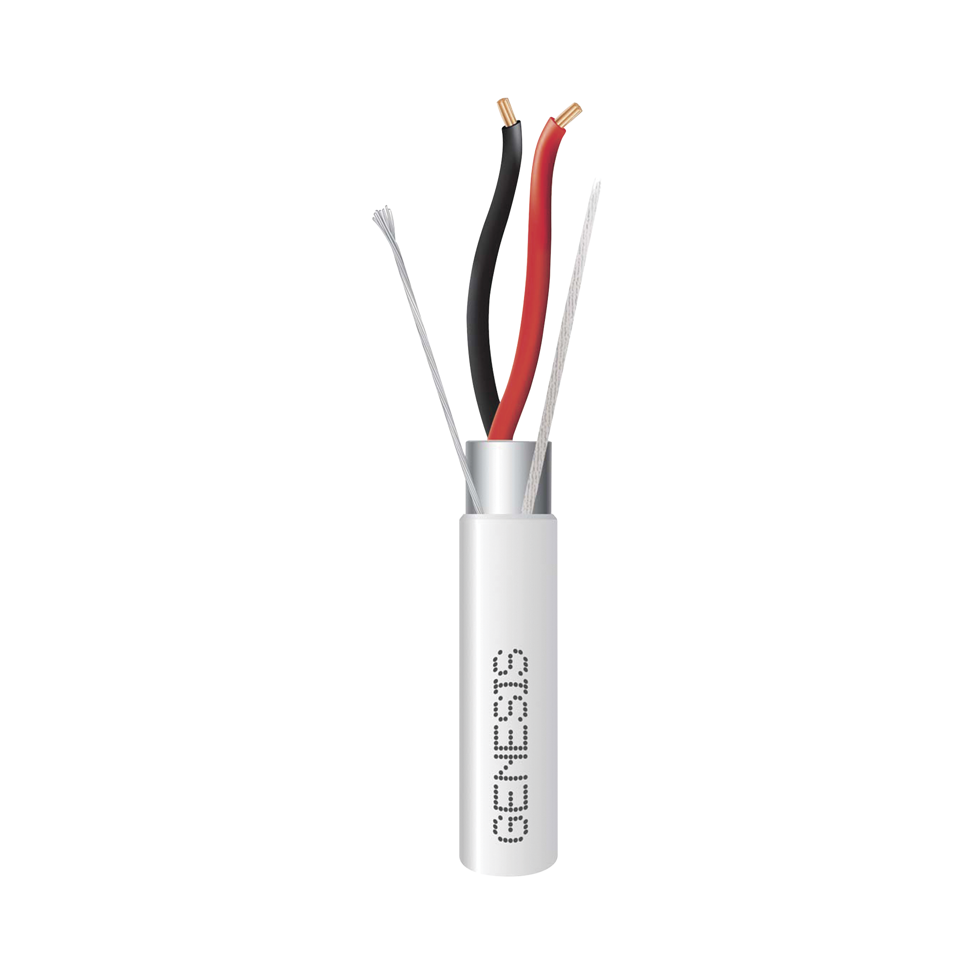 CARRETE DE 152 METROS DE CABLE / 2 X 16 AWG / BLINDADO / PLENUM / COLOR BLANCO / PARA APLICACIONES DE AUDIO, SEGURIDAD Y CONTROL-Cables-GENESIS-Bsai Seguridad & Controles