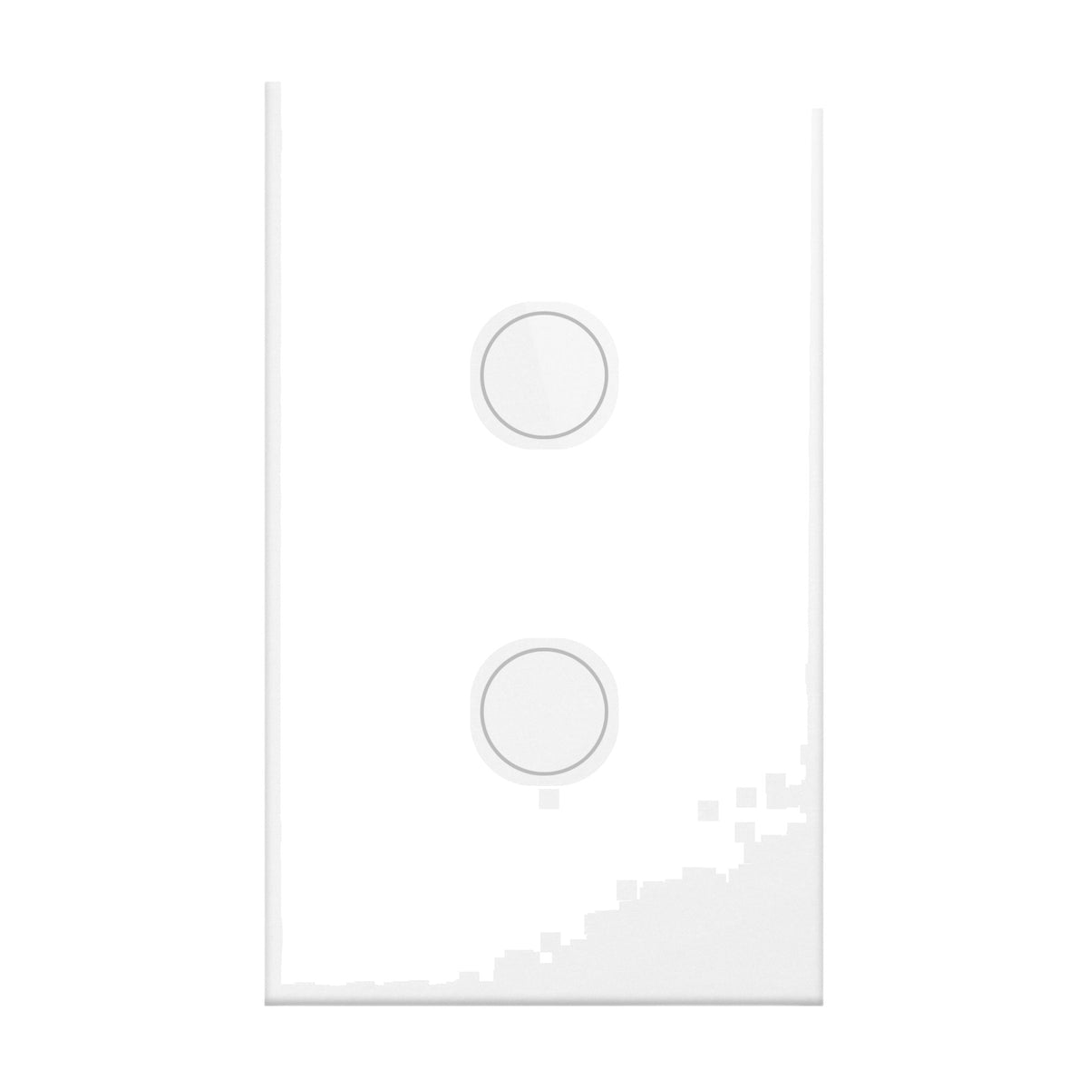 APAGADOR INTELIGENTE WIFI / 2 CIRCUITOS 800W / RANGO 100V-250V / CONTROL 2.4 GHZ / ALEXA Y GOOGLE HOME / VIDRIO TEMPLADO 120X72 MM [SHS412WWH]