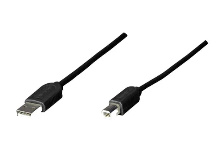 MANHATTAN 342650 - CABLE USB A-B 1.8M, NEGRO ECONOMICO-Servidor de Administración-MANHATTAN-Bsai Seguridad & Controles