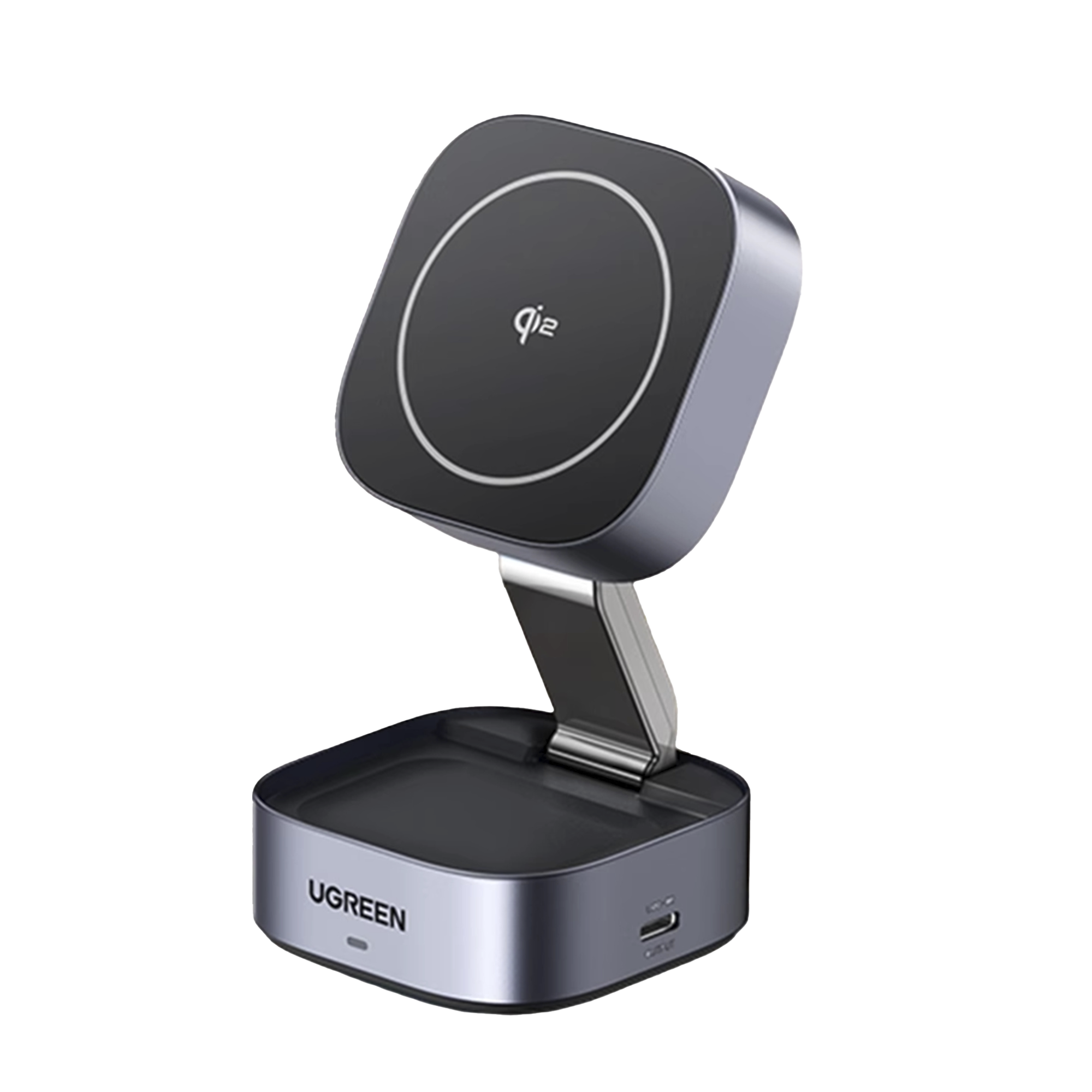 CARGADOR INALÁMBRICO 2 EN 1 25W / TECNOLOGÍA MAGNÉTICA QI 2 / 15W PARA TELÉFONO + 5W PARA AURICULARES / PUERTO USB-C 5W / PROTECCIONES MÚLTIPLES / CABLE USB-C INCLUIDO
