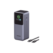 POWER BANK DE 20000MAH | 3 SALIDAS 130W MAX. | USB-A + 2 USB-C | PD 3.0 | QC3.0 | FCP | SCP | PANTALLA INTELIGENTE | CARCASA IGNIFUGA | COLOR GRIS | INCLUYE CABLE USB DE 50CM | CARGA TU LAPTOP DE MANERA SEGURA.-Accesorios Generales-UGREEN-Bsai Seguridad & Controles