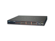 SWITCH ADMINISTRABLE 24 PUERTOS RJ45 POE / PLANET FGSW-2624HPS4 / VELOCIDAD DE TRANSMISIÓN 10/100 MBPS / 2 PUERTO SFP 1000 MBPS / RECINTO DE METAL / VLAN / MONTAJE EN RACK / 370W DE CONSUMO.-Switches-PLANET-Bsai Seguridad & Controles