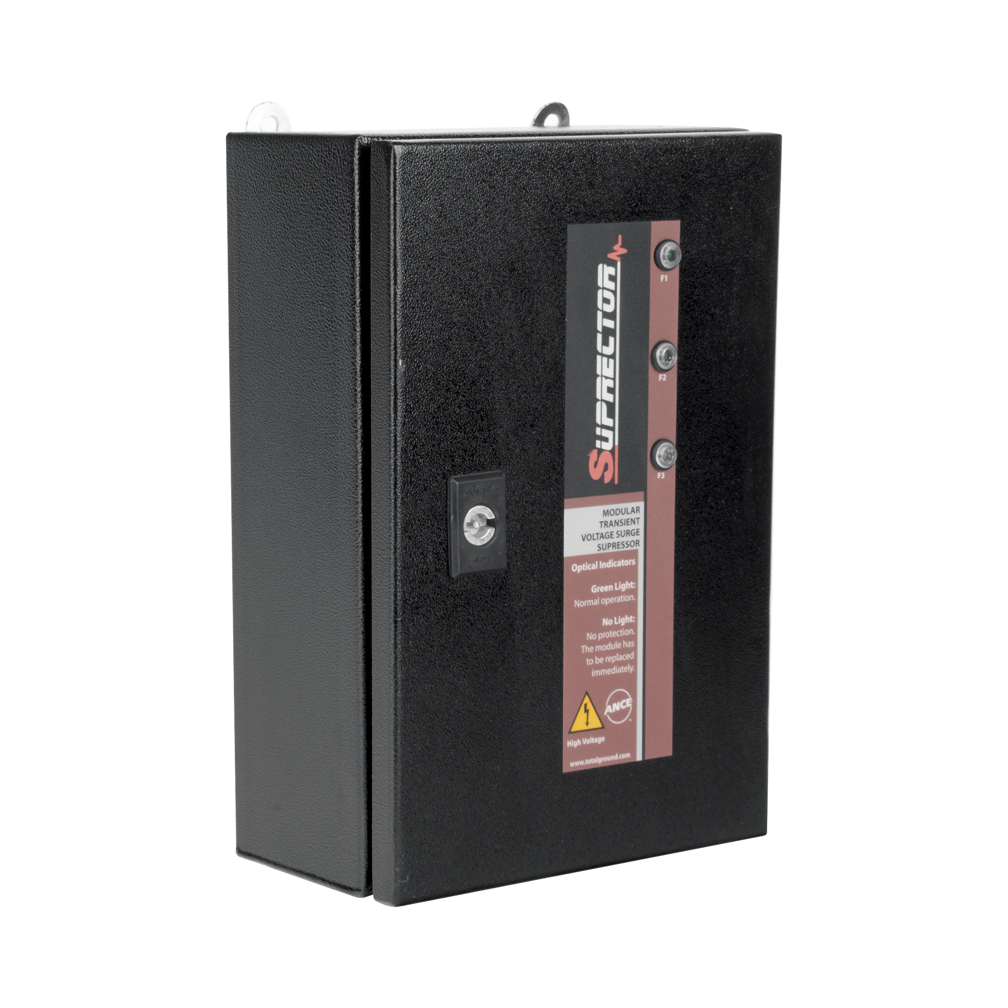 SUPRESOR DE PICO CLASE C CON VOLTAJE DE OPERACIÓN 220/380 VCA, 2 FASES, 320 KA-Protección contra Descargas-TOTAL GROUND-Bsai Seguridad & Controles