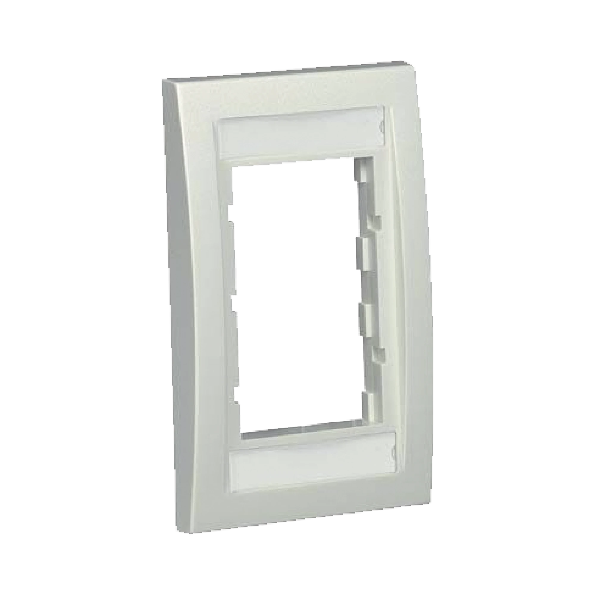 MARCO DE PLACA FRONTAL EJECUTIVA, PARA DOS INSERTOS DE 1/2 O TRES INSERTOS DE 1/3, COLOR BLANCO MATE-Faceplates-PANDUIT-Bsai Seguridad & Controles