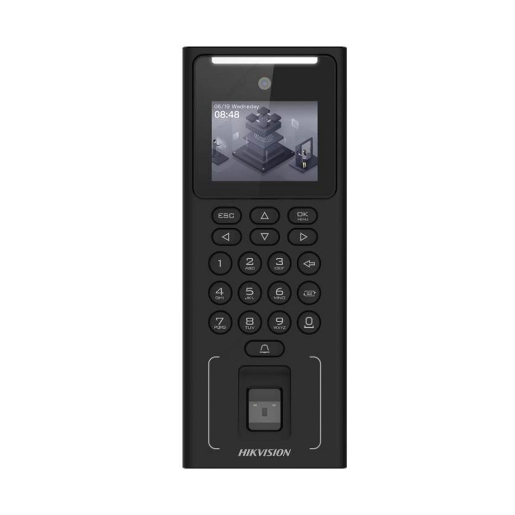 TERMINAL FACIAL MIN MOE WIFI 500 ROSTROS Y LECTOR DE TARJETAS PROX EM / 3,000 HUELLAS / 3,000 TARJETAS-Biométricos-HIKVISION-Bsai Seguridad & Controles