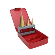 JUEGO DE 3 BROCAS ESCALONADAS 4-12/ 4-20/ 4-32 MM (PARA PLÁSTICO O METAL).-Herramientas-PRECISION-Bsai Seguridad & Controles