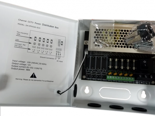 DAHUA PFM3405CH- DISTRIBUIDOR DE ENERGIA 5 CANALES 12 VDC/ 4 AMP-Fuentes con Distribuidor-DAHUA-TVN400056-Bsai Seguridad & Controles